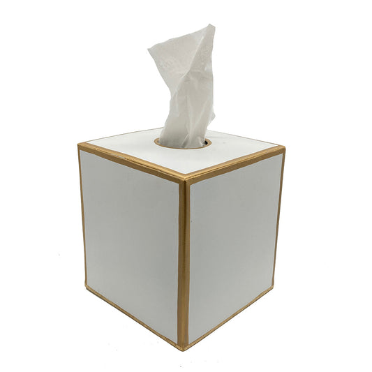 Mattie Tissue Box Cover White - Avail 4/17