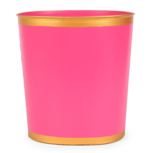Mattie Oval Wastebasket Pink