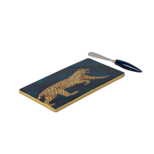 Leopard on Sussex Plaid Amelia Cutting Board - Available 5/5