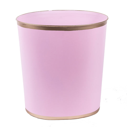 Mattie Oval Wastebasket Light Pink