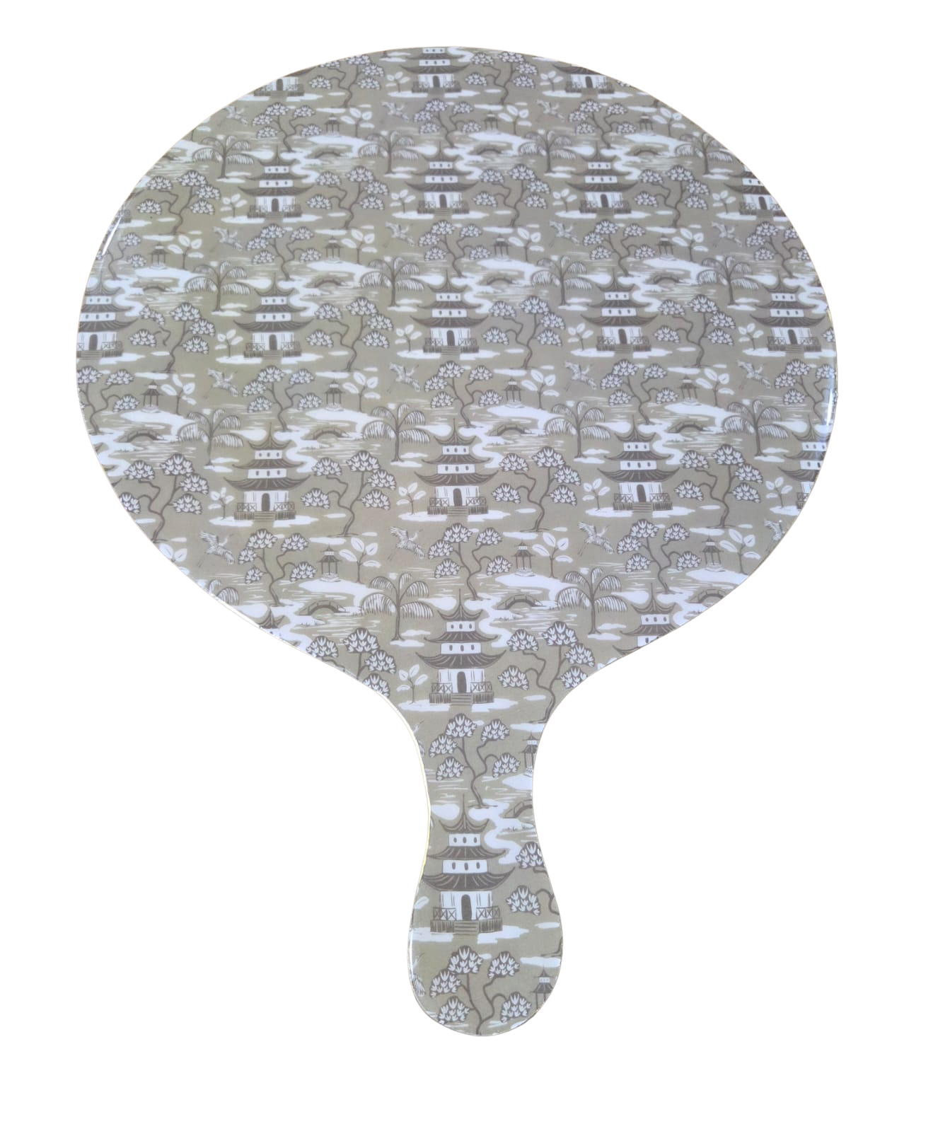 Taupe and White Charcuterie Board / Wooden Cutting Board / Chopping Board For Food & Meat Prep - The Kyoto Pagoda Collection