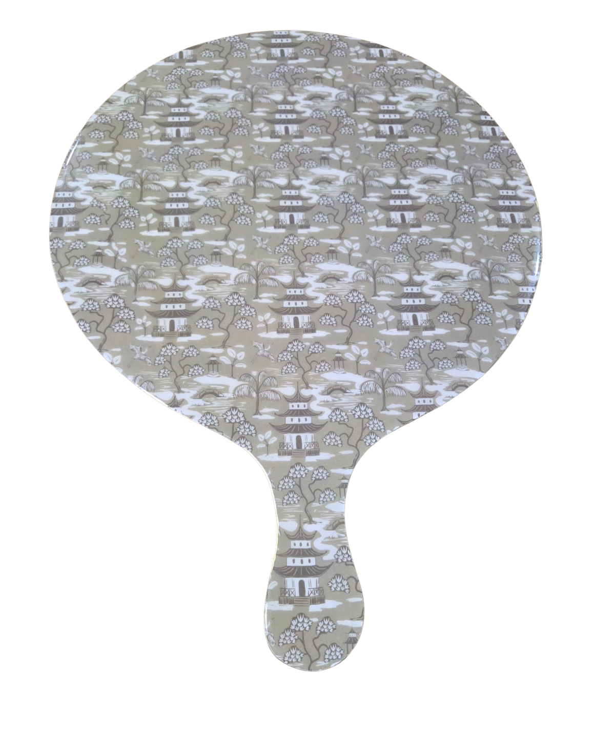 Taupe and White Charcuterie Board / Wooden Cutting Board / Chopping Board For Food & Meat Prep - The Kyoto Pagoda Collection