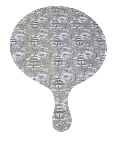 Taupe and White Charcuterie Board / Wooden Cutting Board / Chopping Board For Food & Meat Prep - The Kyoto Pagoda Collection