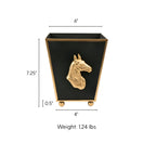 Regency Horse Head Square Cachepot Planter