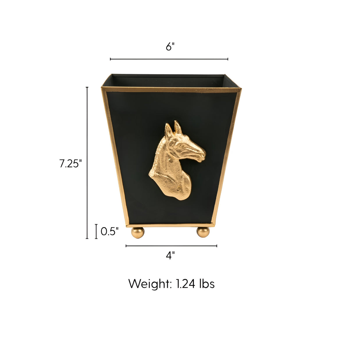 Regency Horse Head Square Cachepot Planter