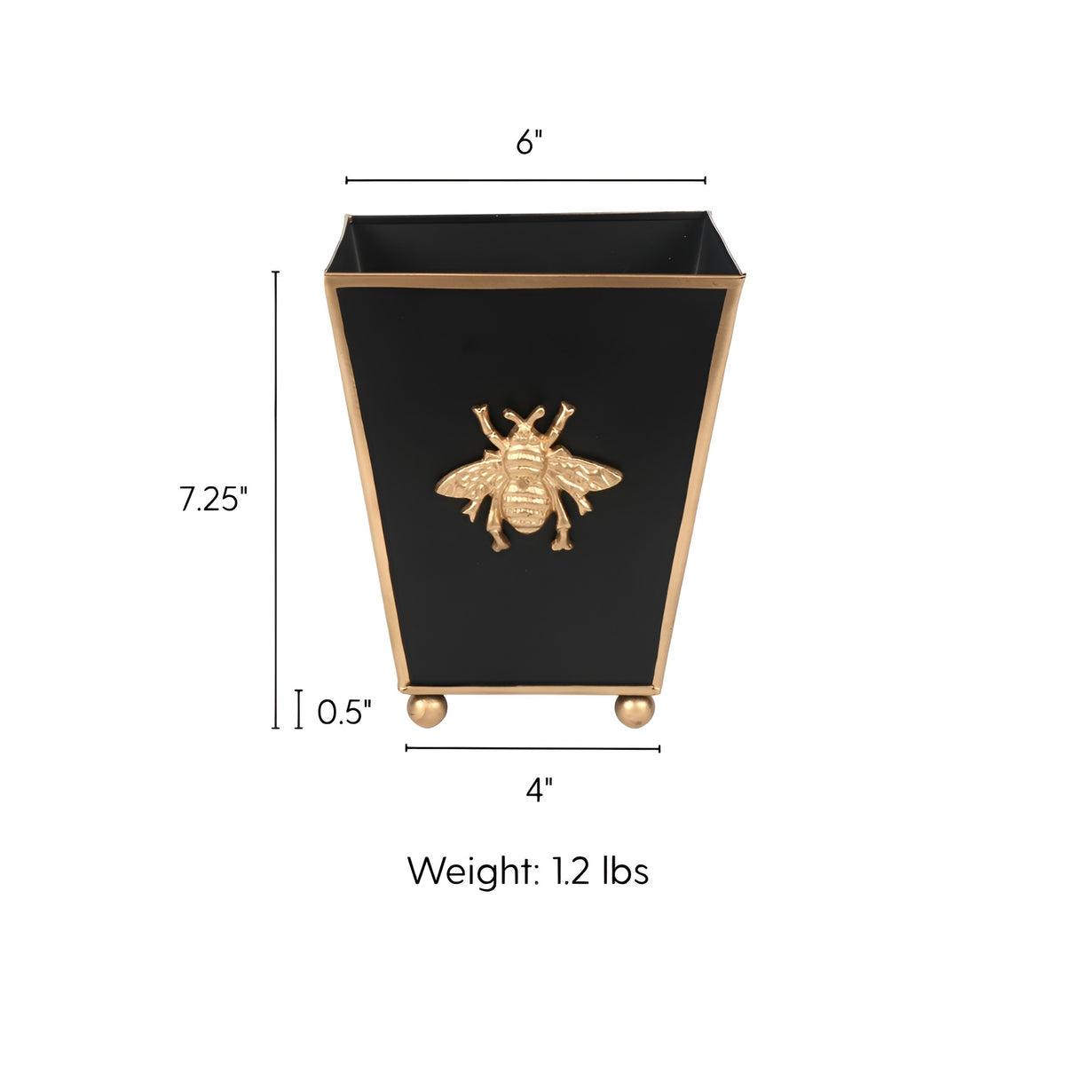 Regency Bee Square Cachepot Planter