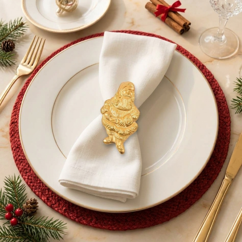 Regency Santa Napkin Ring (4pk)