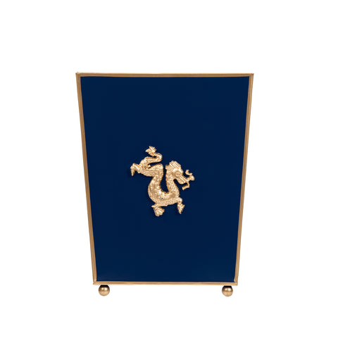 Regency Dragon Square Wastebasket - Indigo Blue - Avail 2/14