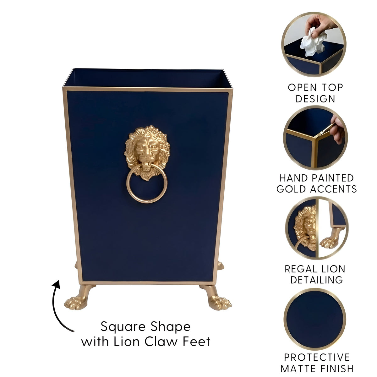 Regency Paws & Claws Square Wastebasket
