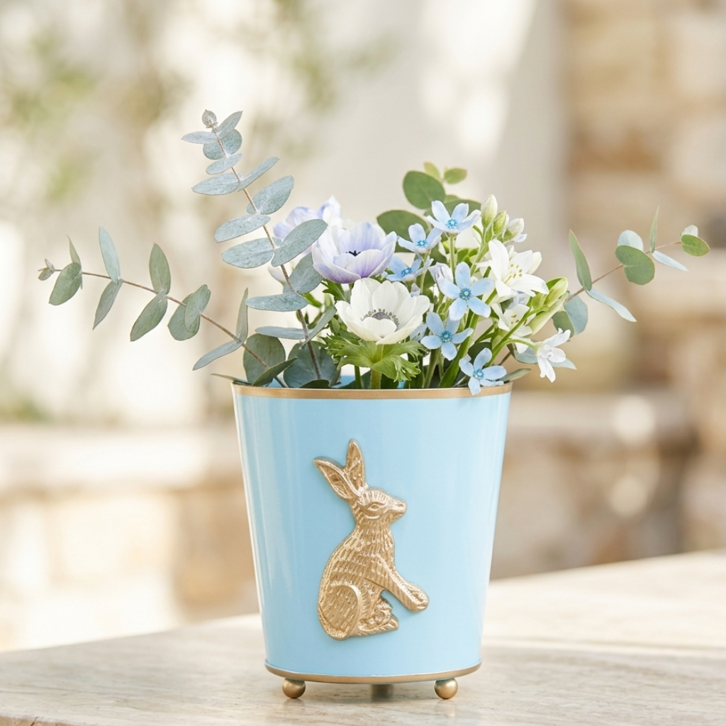 Regency Rabbit Round Cachepot Planter