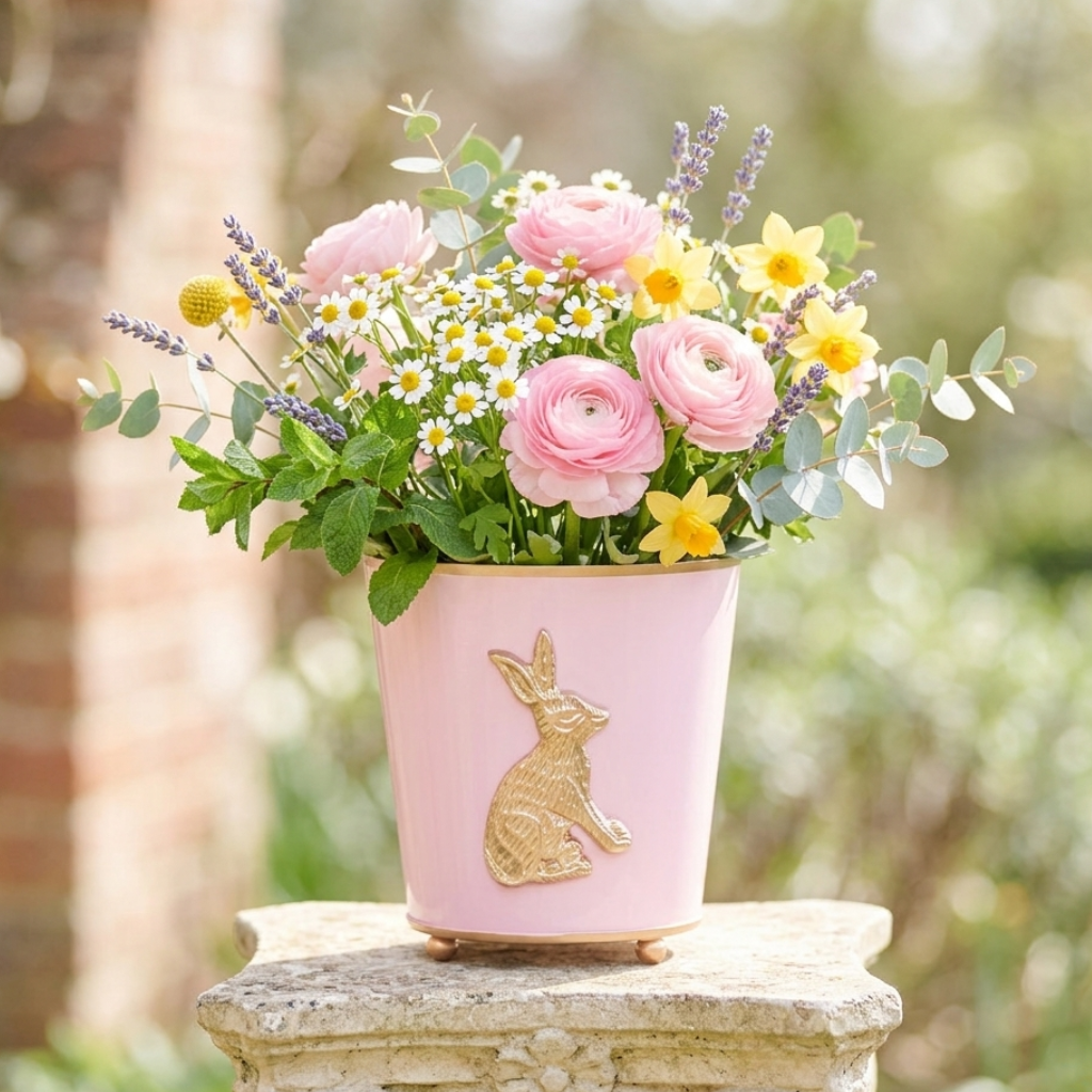 Regency Rabbit Round Cachepot Planter