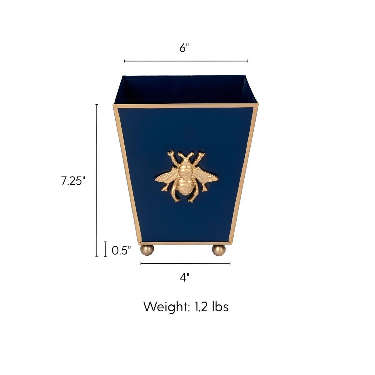 Regency Bee Square Cachepot Planter