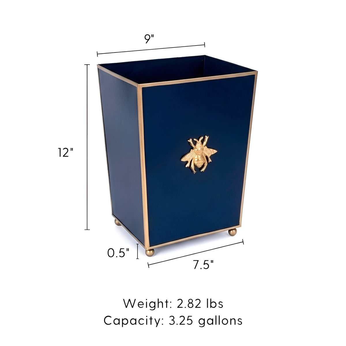 Regency Bee Square Wastebasket