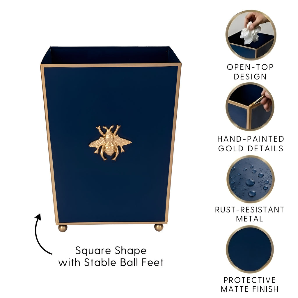Regency Bee Square Wastebasket