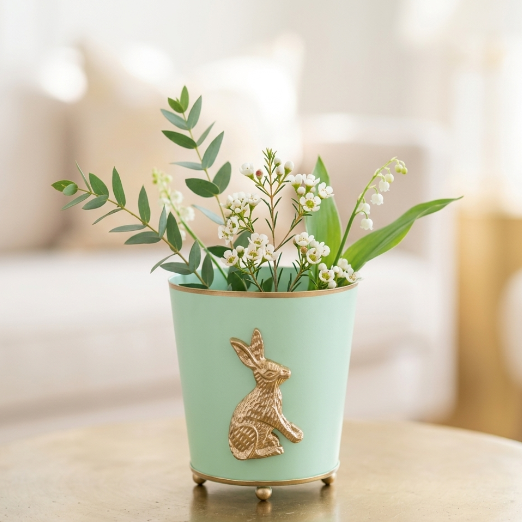 Regency Rabbit Round Cachepot Planter