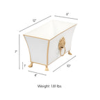 Regency Fluted Rectangle Paws & Claws Cachepot