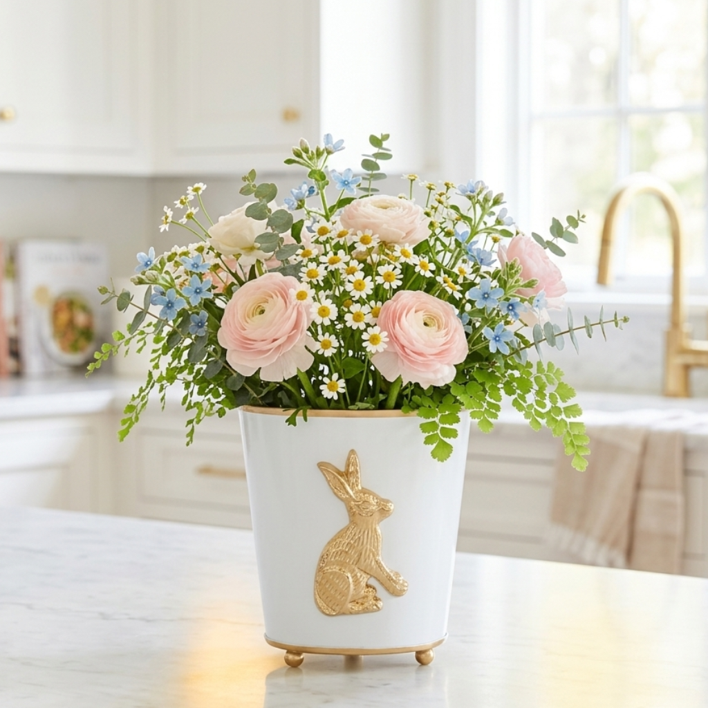 Regency Rabbit Round Cachepot Planter