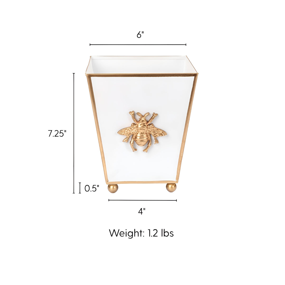 Regency Bee Square Cachepot Planter