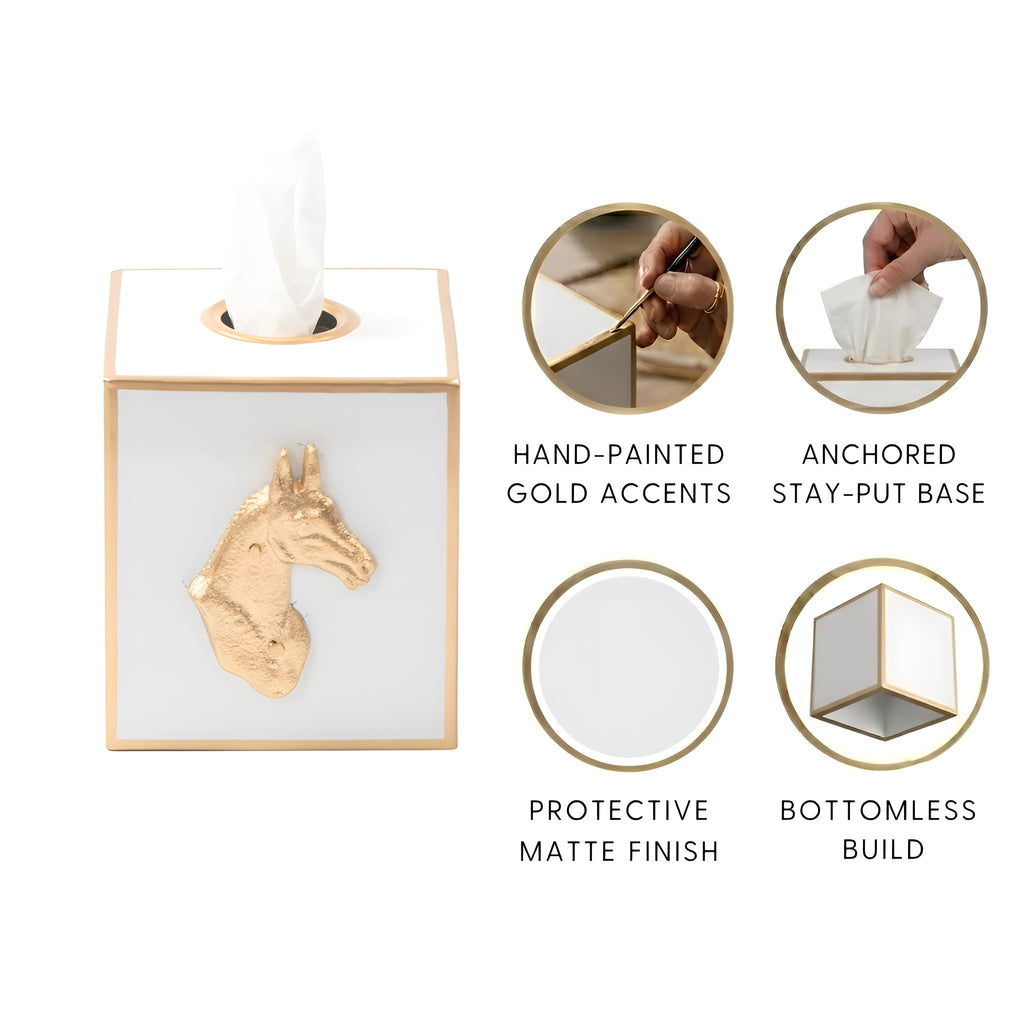 Regency Horse Head Tissue Box Cover