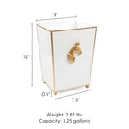 Regency Horse Head Square Wastebasket - Avail 11/11