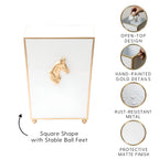 Regency Horse Head Square Wastebasket - Avail 11/11