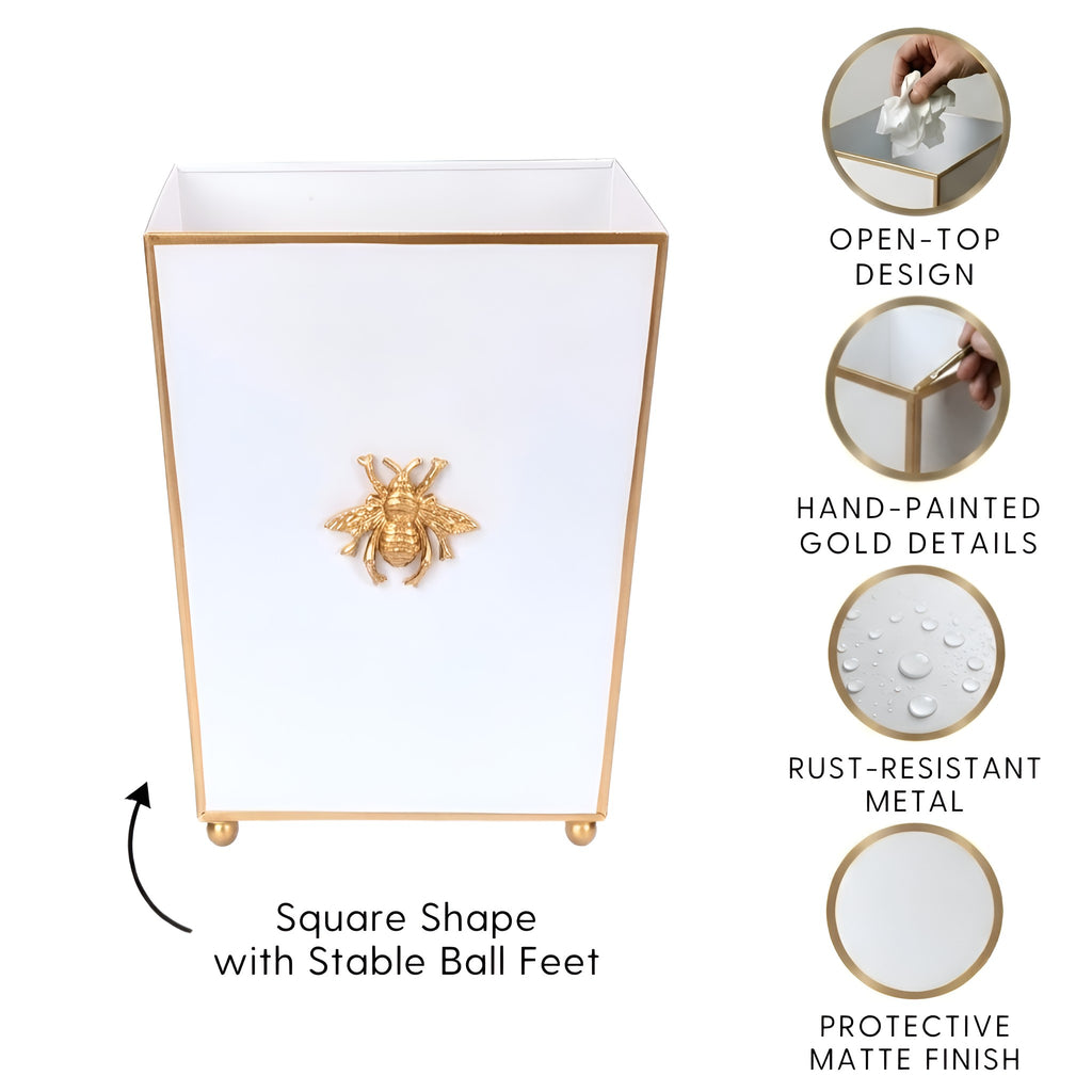 Regency Bee Square Wastebasket