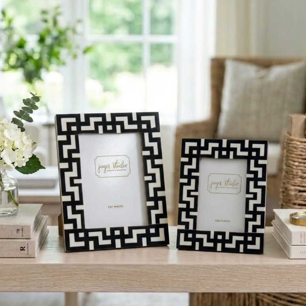 Greek Key Design Key Frame - Black