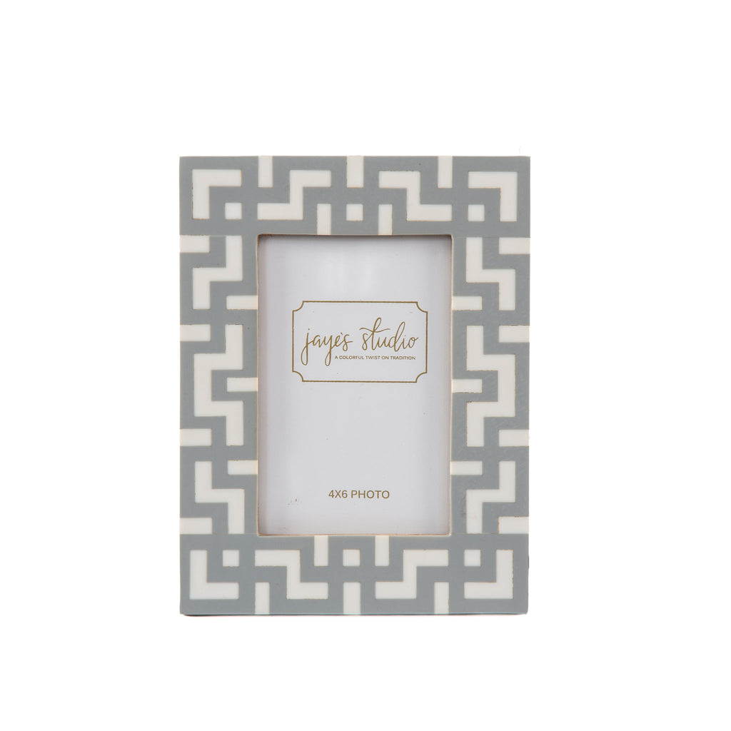 Greek Key Design Key Frame - Gray - Avail 09/21
