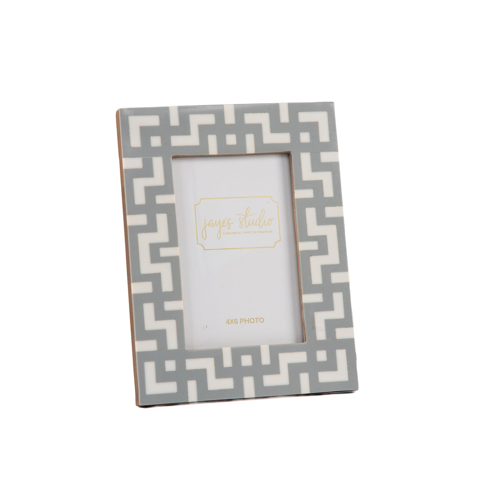 Greek Key Design Key Frame - Gray - Avail 09/21