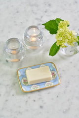 Daphne Multi-Color Enameled Rectangle Soap Dish, Catch All Tray, Jewelry Tray for Bathroom, Vanity, Sink - Decorative Laney Tray