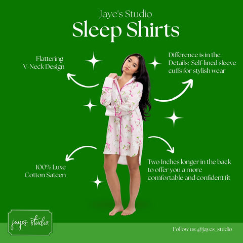 Jolly Santa Luxe Sateen Sleep Shirt