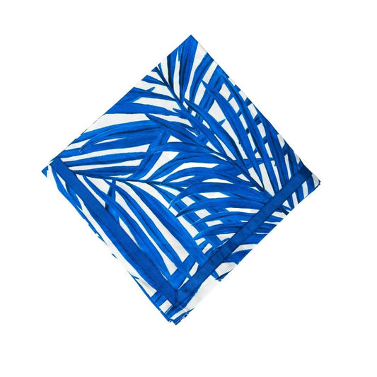 Palm Napkin (4 Pack) White & Blue