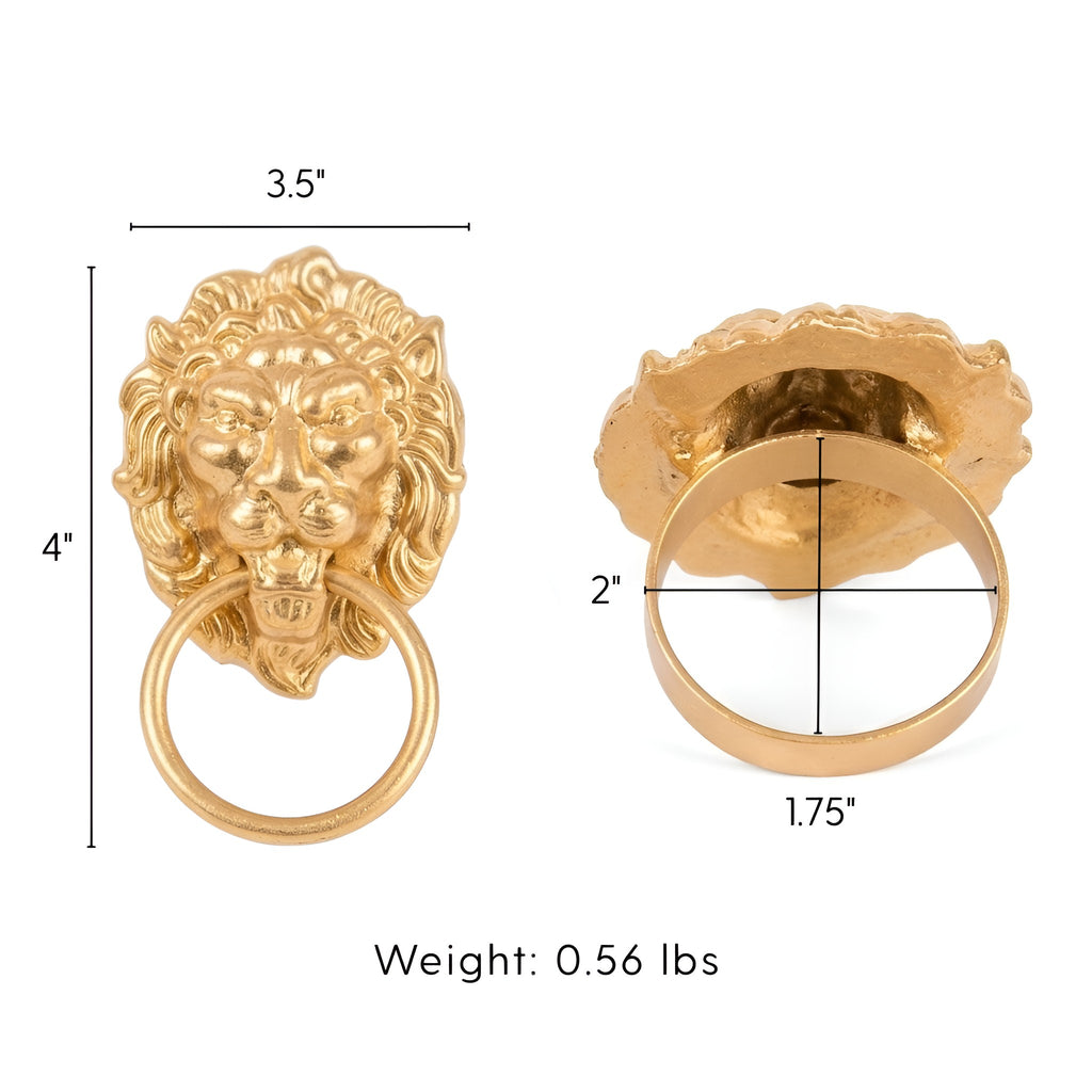Lion Napkin Ring (4pk)