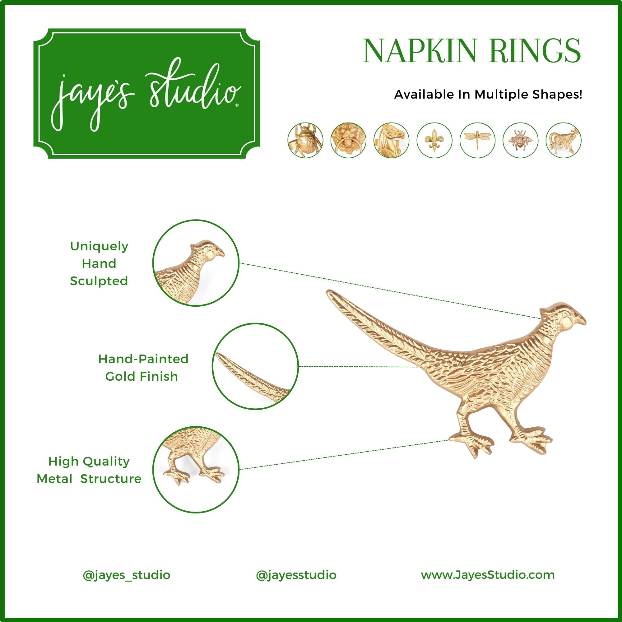 Pheasant Napkin Ring (4 Pack)