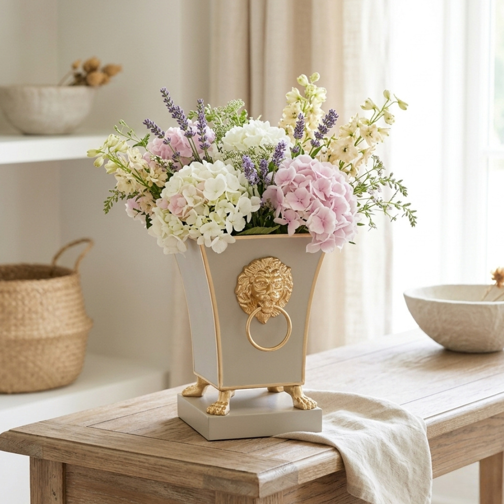 Paws & Claws Fluted Square Cachepot Planter - Avail 09/18