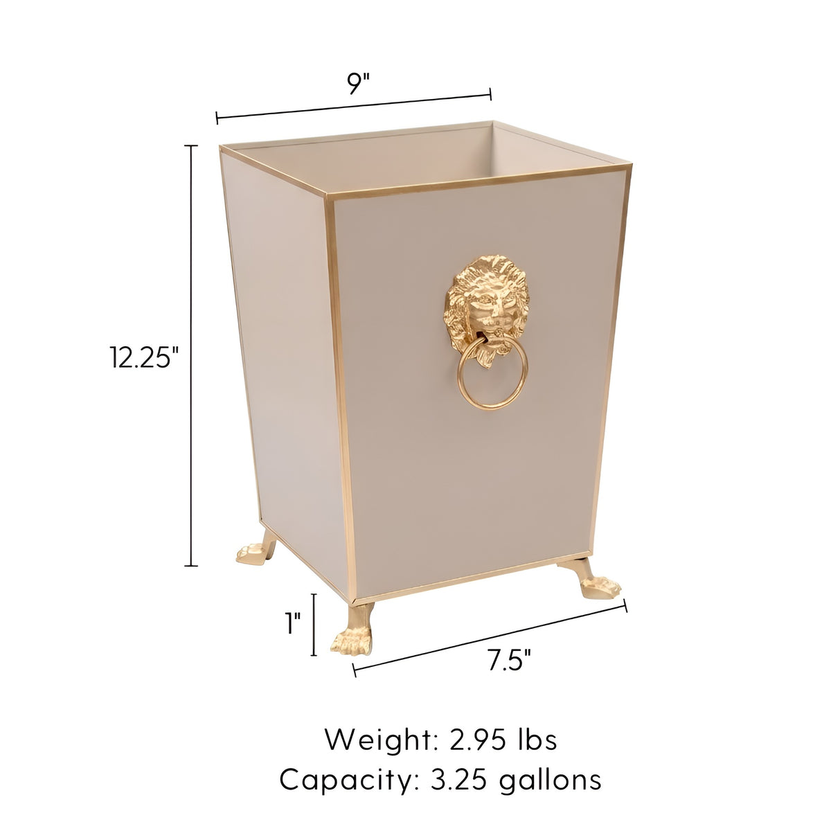 Paws & Claws Square Wastebasket