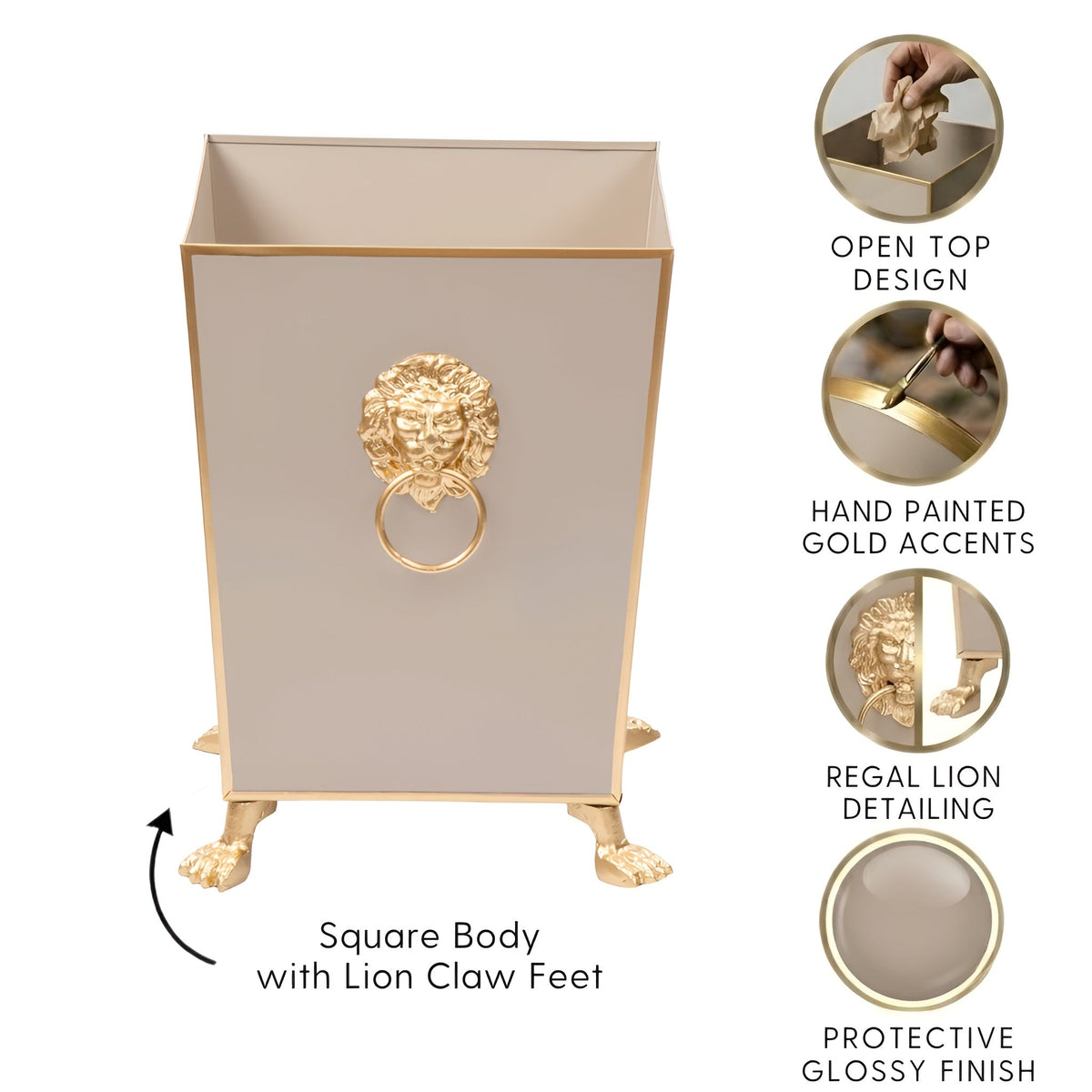 Paws & Claws Square Wastebasket - Avail 09/18