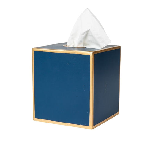 Mattie Square Tissue Box Cover Navy - Avail 10/15