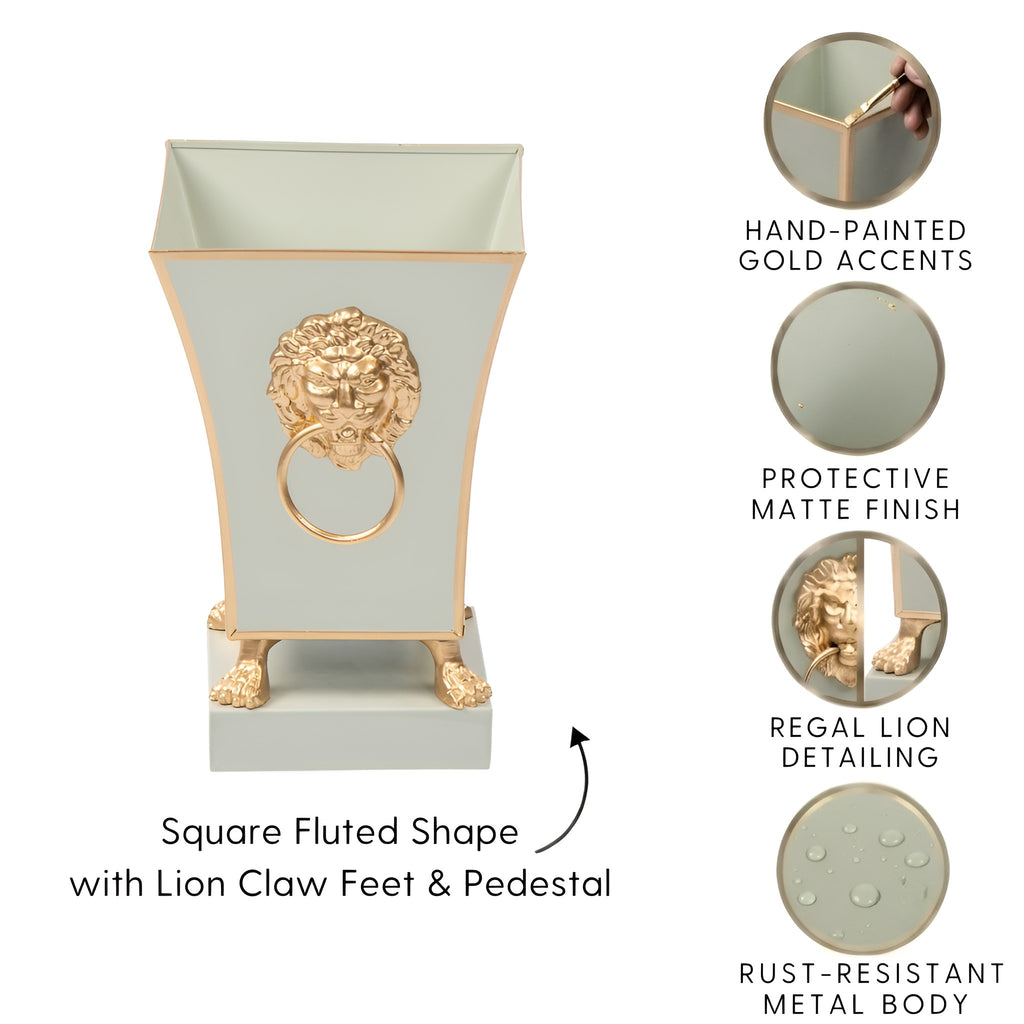 Paws & Claws Fluted Square Cachepot Planter