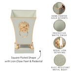 Paws & Claws Fluted Square Cachepot Planter