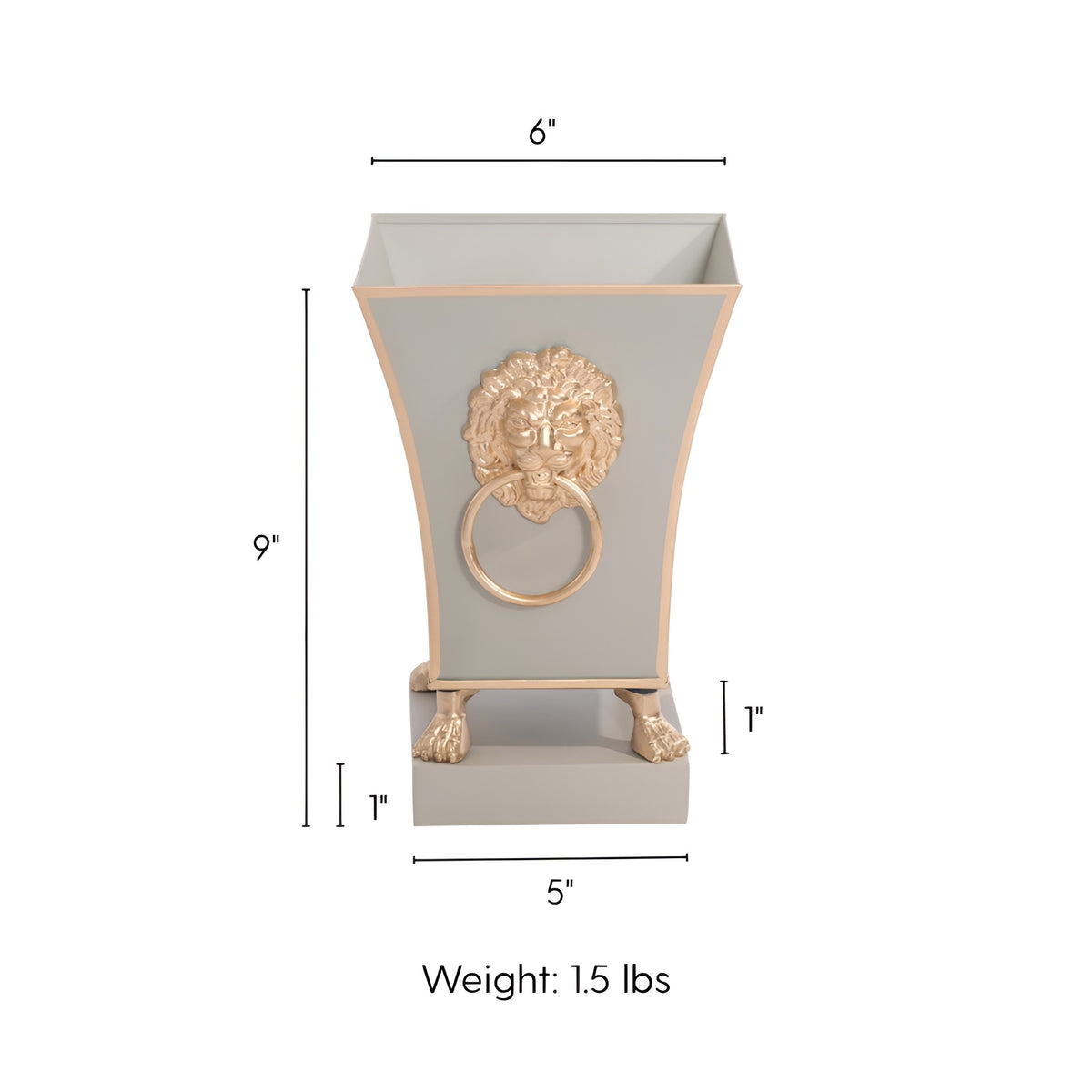 Paws & Claws Fluted Square Cachepot Planter
