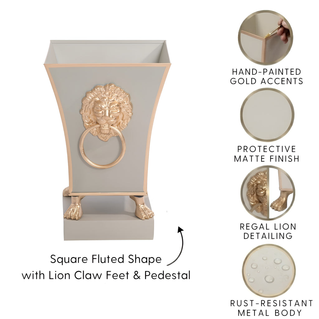 Paws & Claws Fluted Square Cachepot Planter