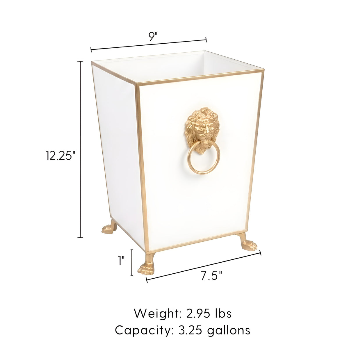 Paws & Claws Square Wastebasket