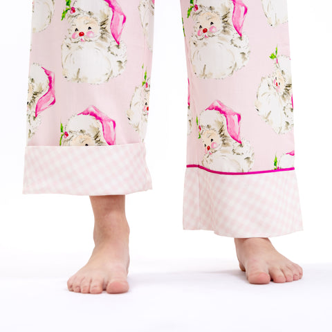 Jolly Santa Luxe Sateen Full Pajama Set