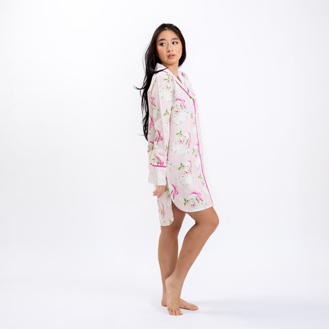 Jolly Santa Luxe Sateen Sleep Shirt