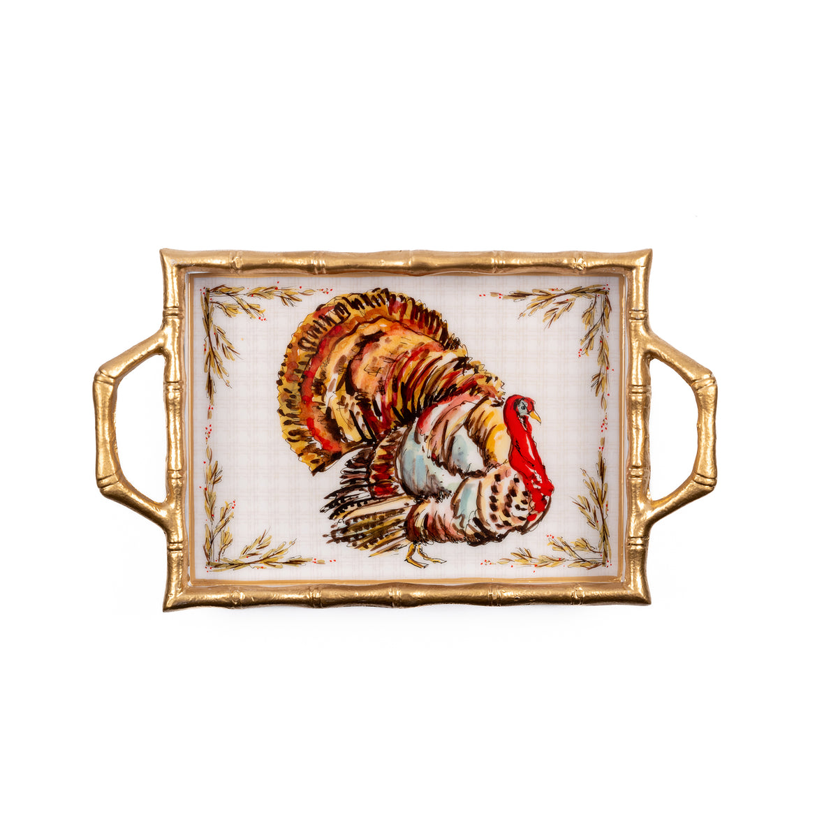 Gobbles Enameled Chang Mai Tray 10x14