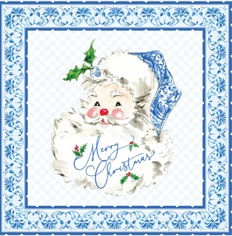 Merry Enameled Chang Mai Tray 12x12 - Blue - Avail 12/23