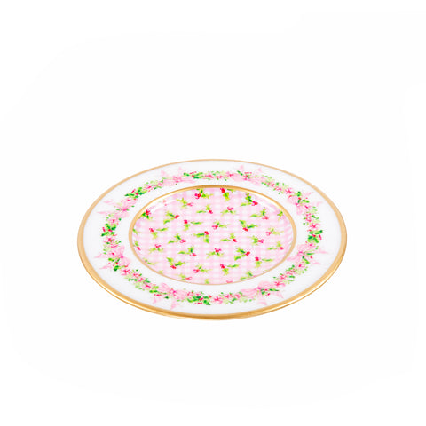 Holly Berry Dessert Plate (4pk) - Light Pink - Avail 12/05