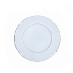 Preppy Plaid Enameled Blue / Light Blue Charger Plate For Dinnerware, Place settings, Entertaining, Table Top (Pk of 4)