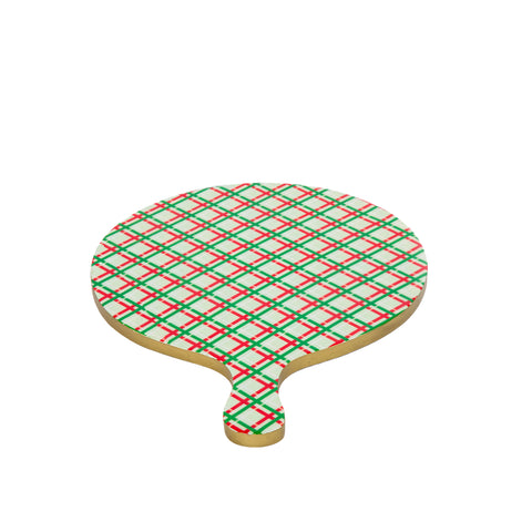 Preppy Plaid Charcuterie Board - Large - Red - Avail 12/05